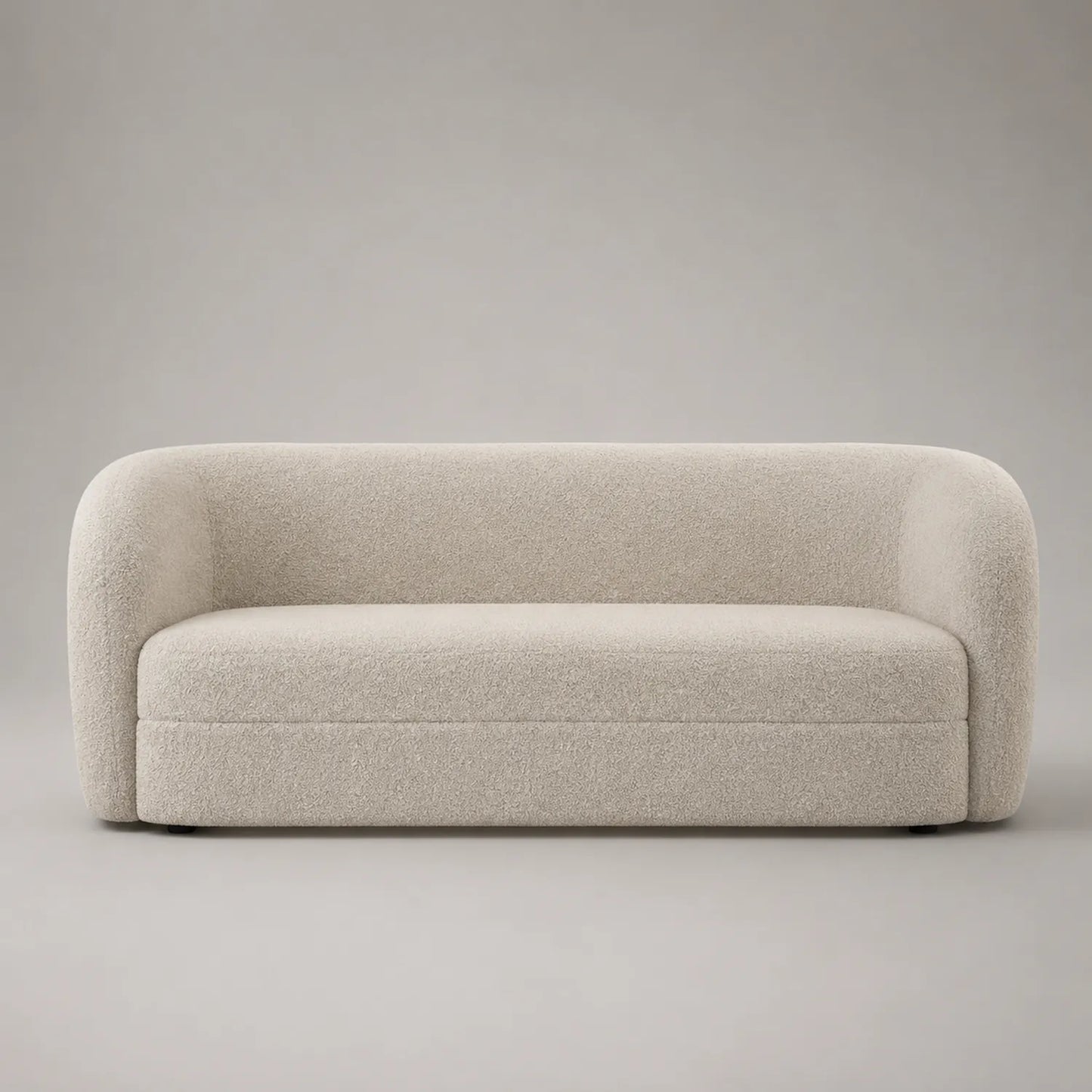 3-Sitzer Sofa Bouclé Stoff Creme 210x90x75 cm