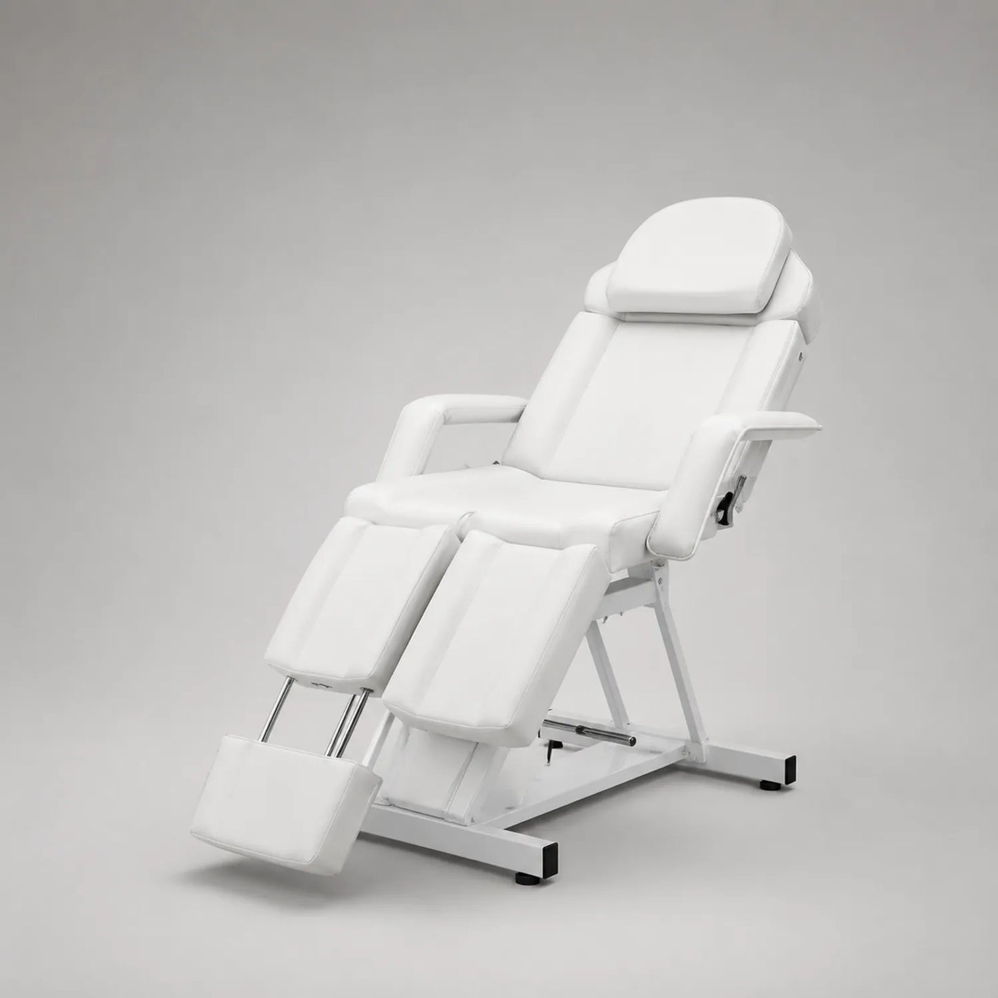 Verstellbare Massageliege mit Stahlrahmen und PU-Leder Weiß