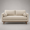 2-Sitzer Sofa Bouclé Massivholz Beige