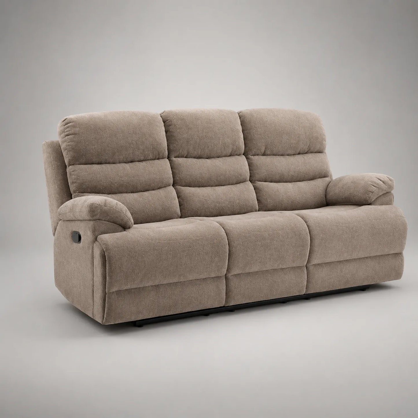 3-Sitzer Stoffsofa Beige mit Liegefunktion