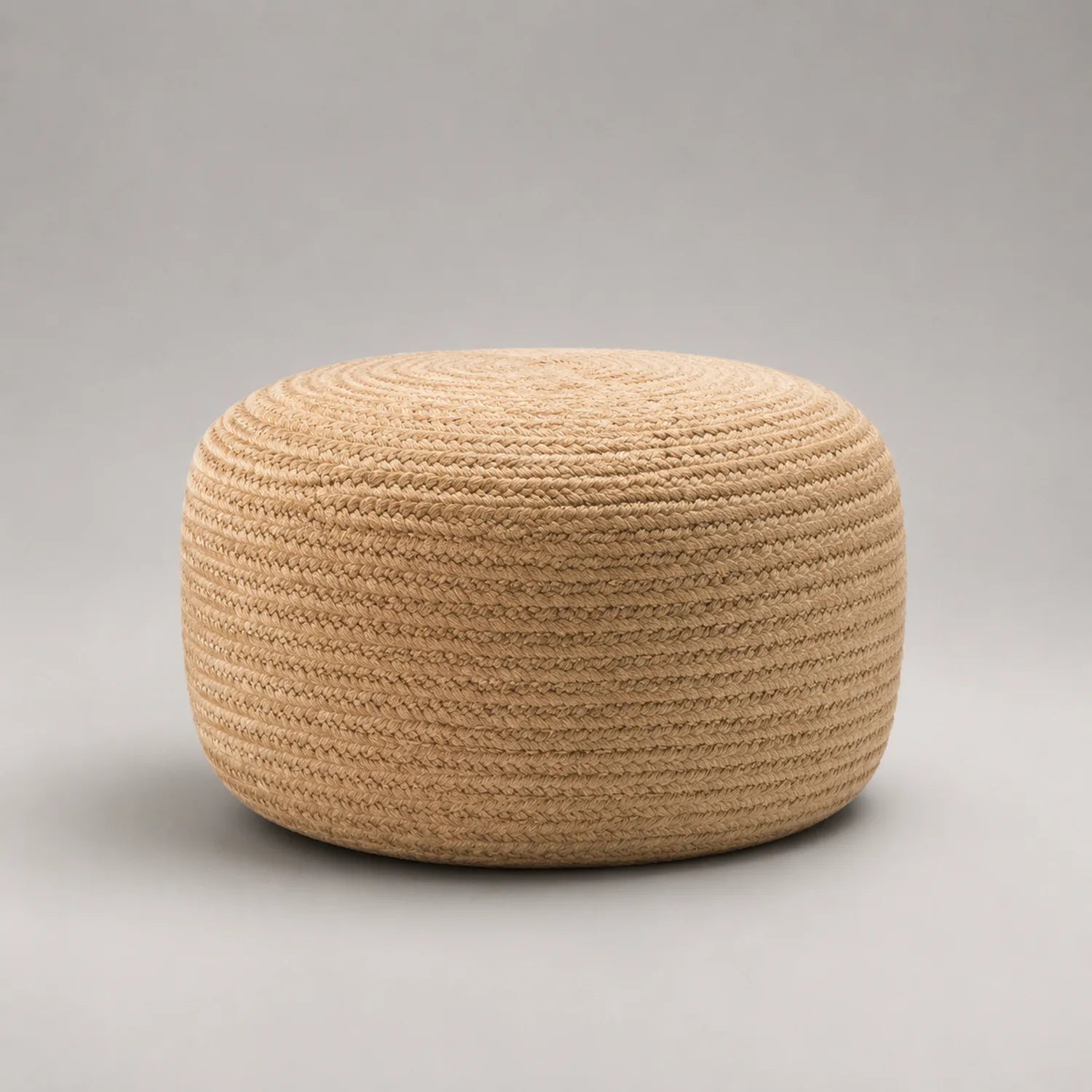 Runder Jute Sitzpouf Natur Ø 50 cm