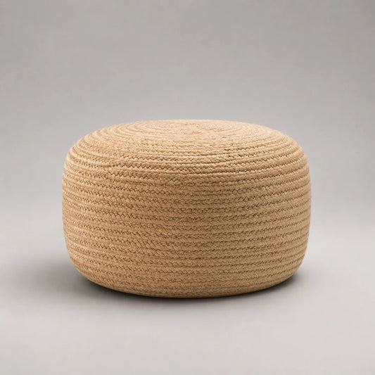 Runder Jute Sitzpouf Natur Ø 50 cm