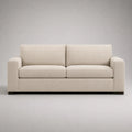 3-Sitzer Sofa Beige Stoff Rechteckig 220cm