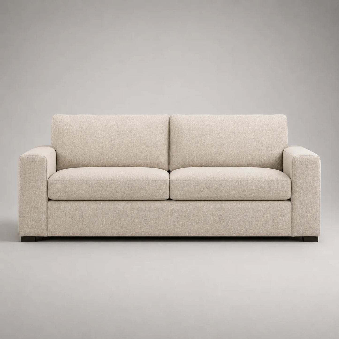3-Sitzer Sofa Beige Stoff Rechteckig 220cm