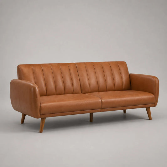 Dreisitzer Sofa Leder Braun 210cm