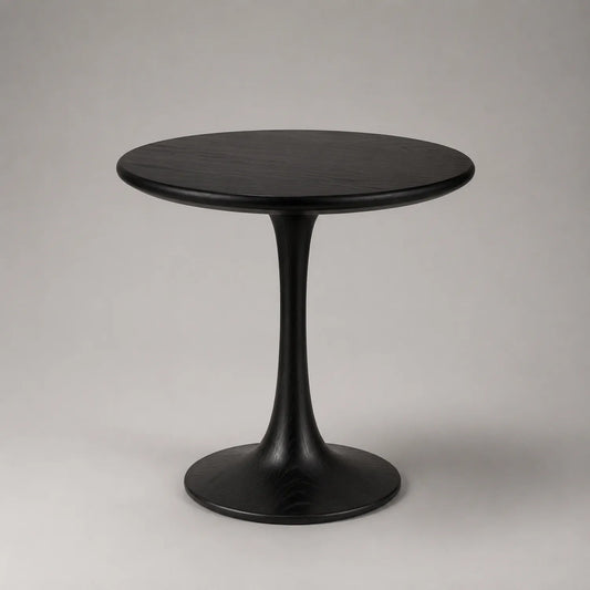 Runder Holztisch Schwarz Ø 90 cm
