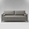 3-Sitzer Sofa Stoff Grau mit Metallbeinen 220x90x85cm