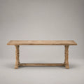 Bank Eiche Massivholz rechteckig 120x40x45 cm