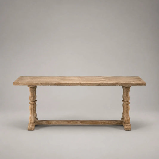 Bank Eiche Massivholz rechteckig 120x40x45 cm