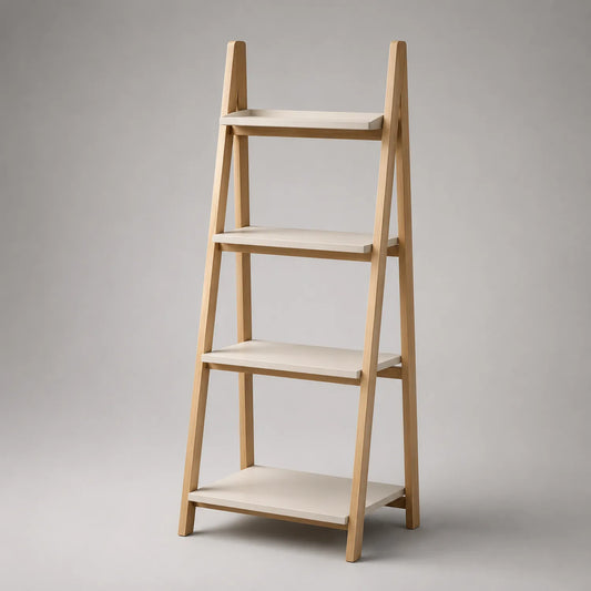 Holzregal mit 4 Böden Kiefer Beige