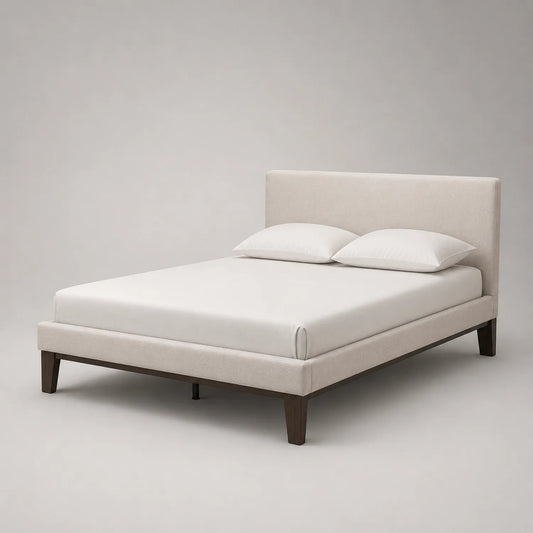 Massivholz Polsterbett 200x160 cm Creme