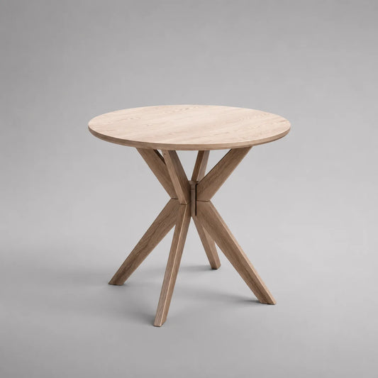Runder Esstisch aus Eichenholz 80 cm