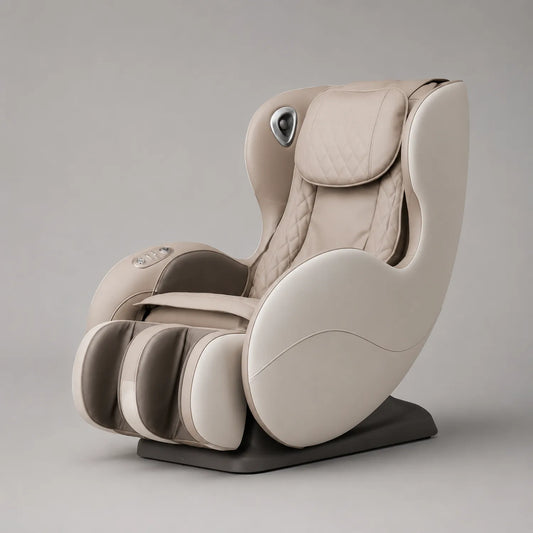 Massagesessel PU-Leder Creme-Beige 120x75x85cm