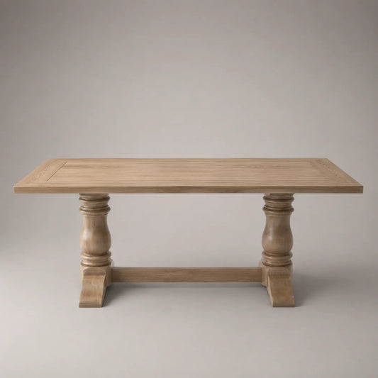 Massivholz Tisch Rechteckig Eiche Natur 200x100x75cm