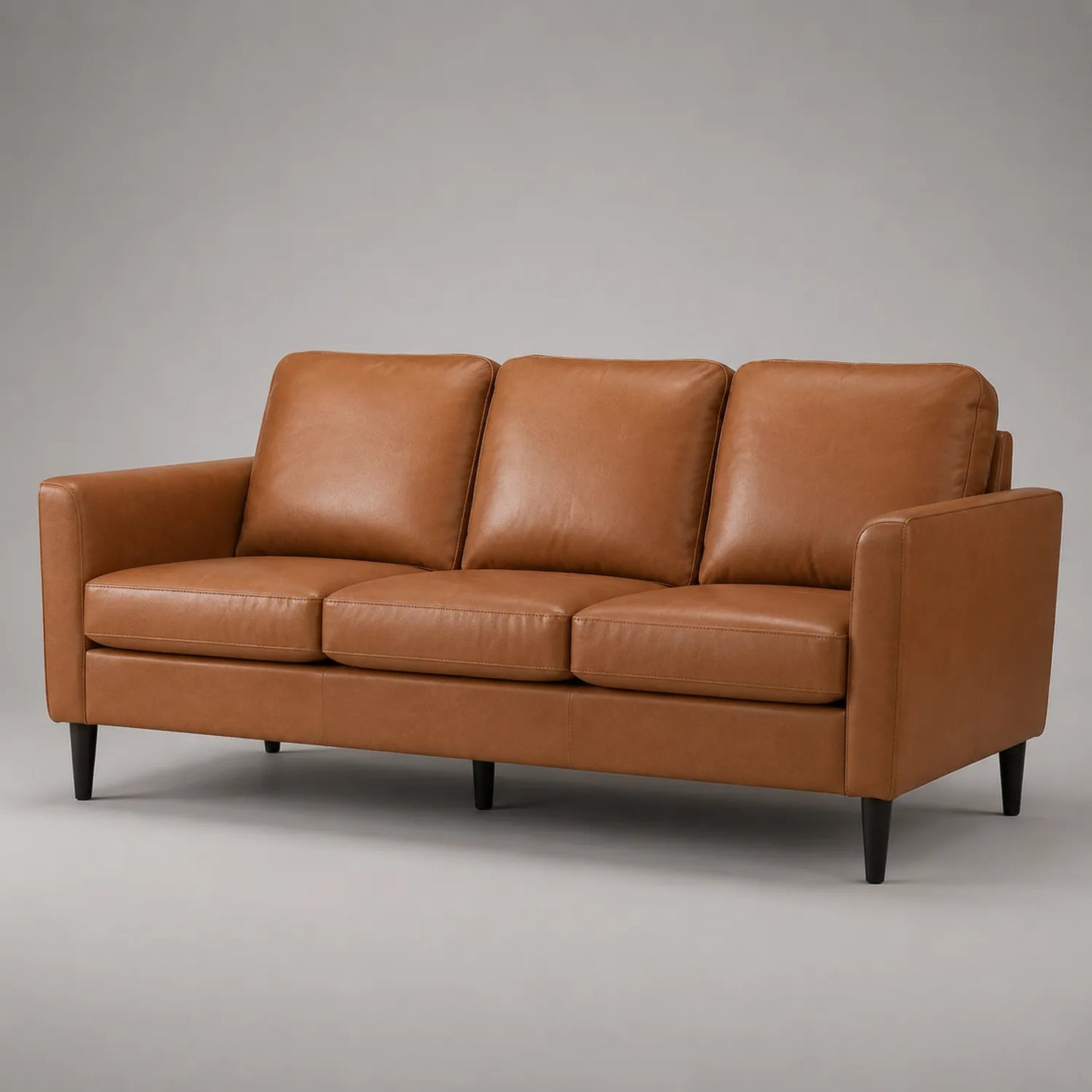 3-Sitzer Ledersofa Braun