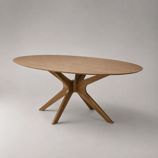 Ovaler Esstisch aus Holz 200x100x75cm