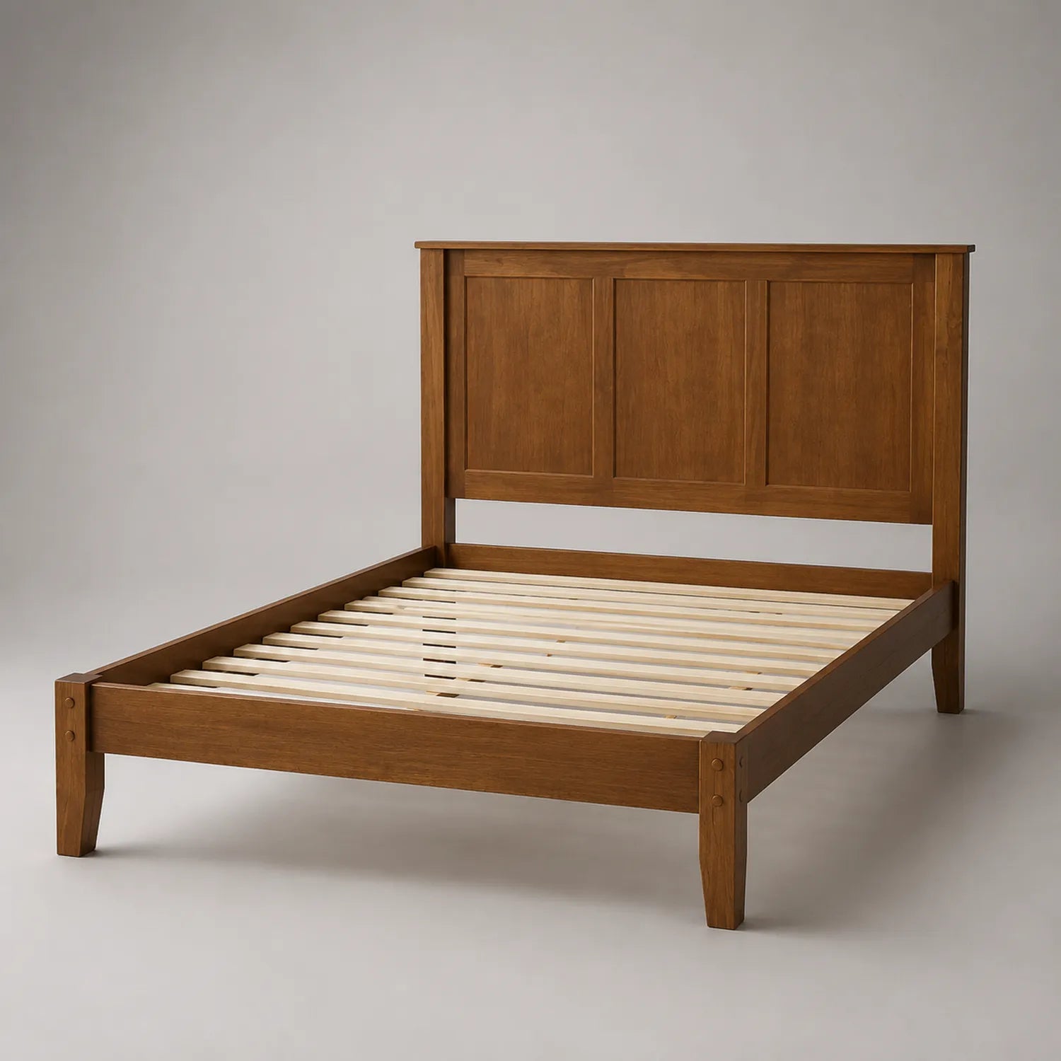 Massivholz-Bett 200x140 cm Braun