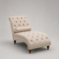 Chaiselongue aus Leinen Beige 160 cm