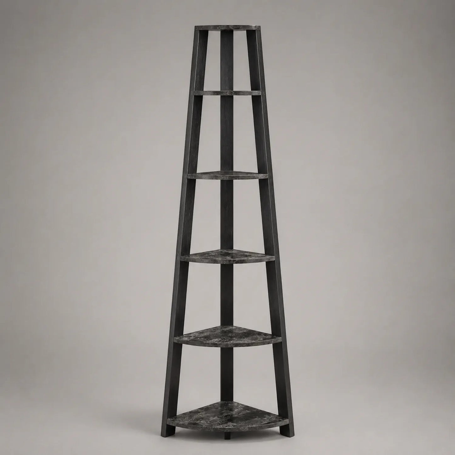 Eckregal Holz Schwarz 5-stufig 180cm