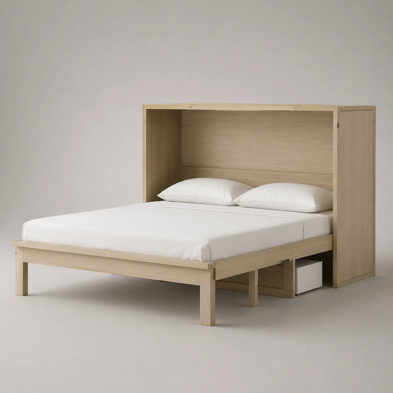 Holzbett mit Klappfunktion Eiche