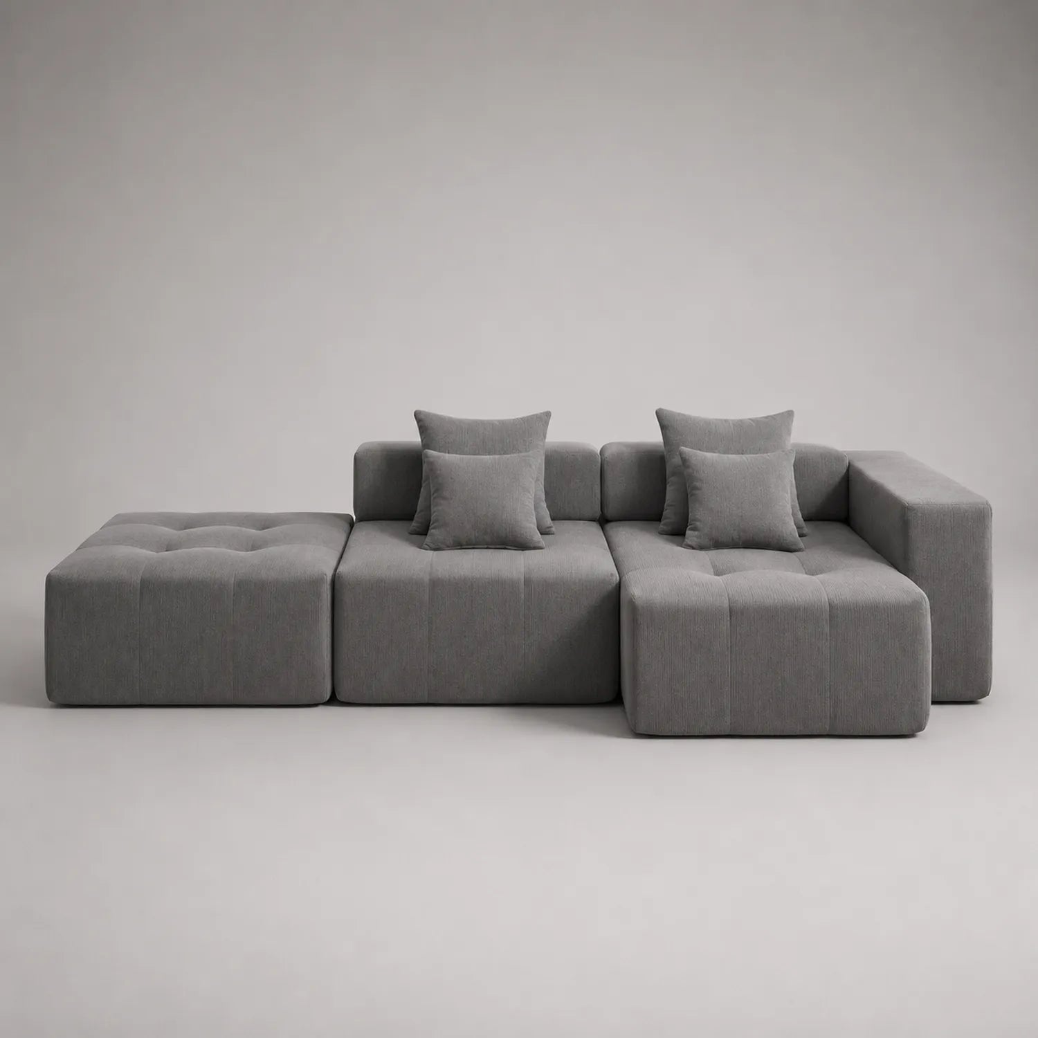 Modulares Stoffsofa-Set Grau